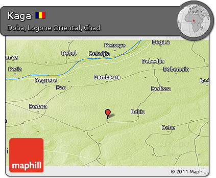 Physical Panoramic Map of Kaga
