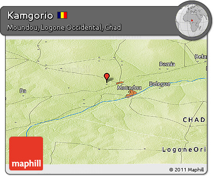 Physical Panoramic Map of Kamgorio