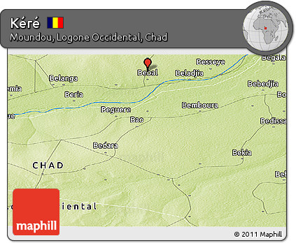 Physical Panoramic Map of Kéré