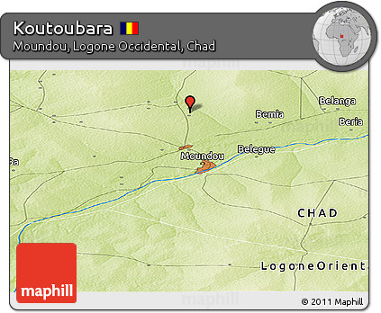 Physical Panoramic Map of Koutoubara