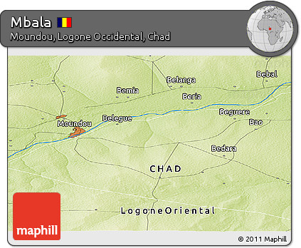 Physical Panoramic Map of Mbala