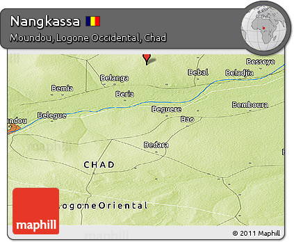 Physical Panoramic Map of Nangkassa