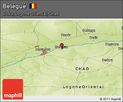 Physical Panoramic Map of Bélégué