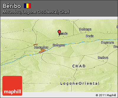 Physical Panoramic Map of Béribo
