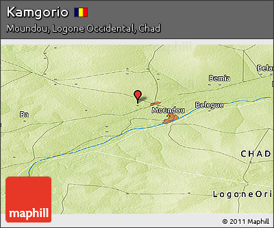 Physical Panoramic Map of Kamgorio