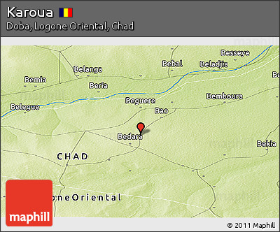 Physical Panoramic Map of Karoua