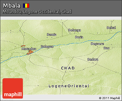 Physical Panoramic Map of Mbala