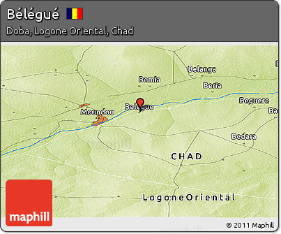 Physical Panoramic Map of Bélégué