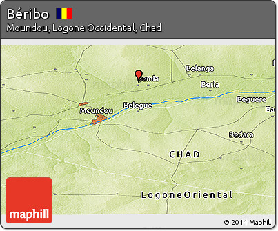 Physical Panoramic Map of Béribo
