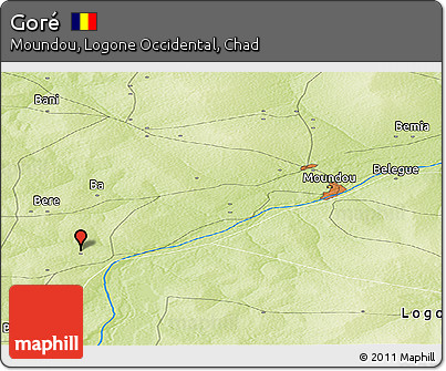 Physical Panoramic Map of Goré
