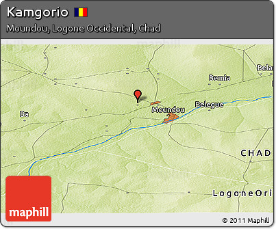Physical Panoramic Map of Kamgorio