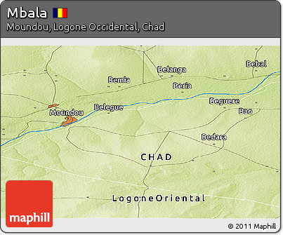 Physical Panoramic Map of Mbala