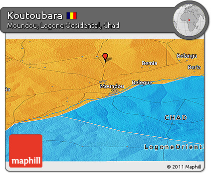 Political Panoramic Map of Koutoubara