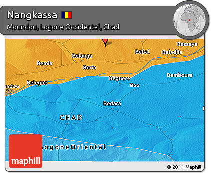 Political Panoramic Map of Nangkassa