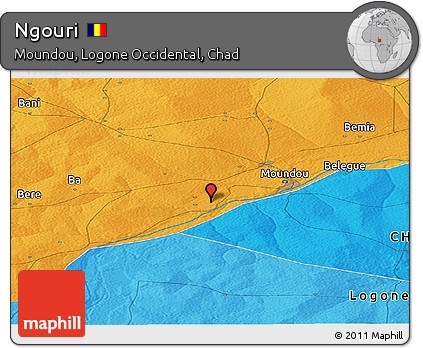 Political Panoramic Map of Ngouri