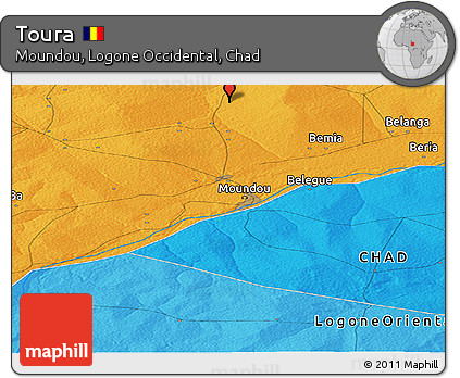 Political Panoramic Map of Toura