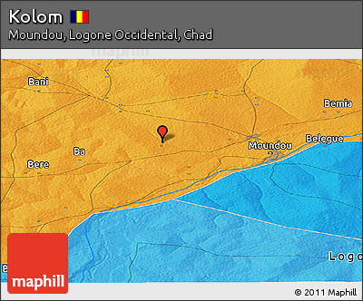 Political Panoramic Map of Kolom