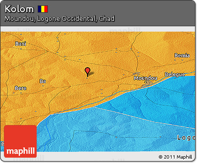 Political Panoramic Map of Kolom