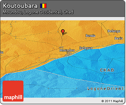 Political Panoramic Map of Koutoubara