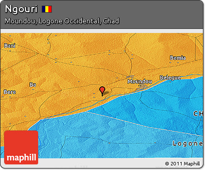Political Panoramic Map of Ngouri