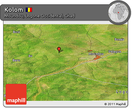 Satellite Panoramic Map of Kolom