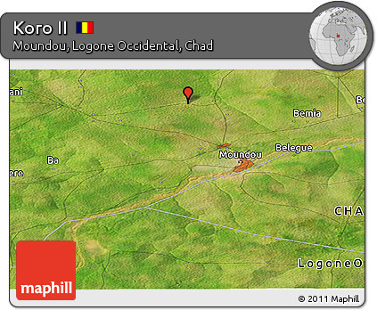 Satellite Panoramic Map of Koro II