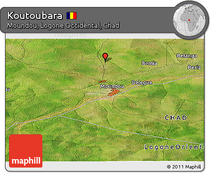 Satellite Panoramic Map of Koutoubara