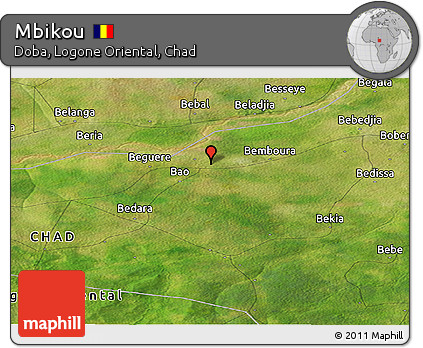 Satellite Panoramic Map of Mbikou
