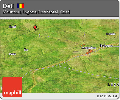Satellite Panoramic Map of Déli