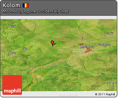 Satellite Panoramic Map of Kolom