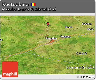 Satellite Panoramic Map of Koutoubara