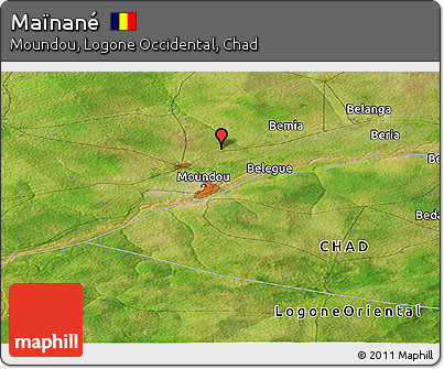 Satellite Panoramic Map of Maïnané