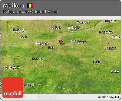 Satellite Panoramic Map of Mbikou