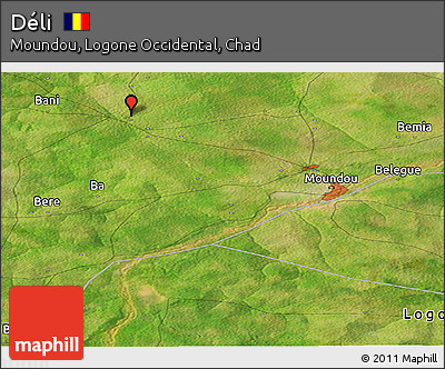 Satellite Panoramic Map of Déli