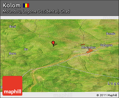 Satellite Panoramic Map of Kolom