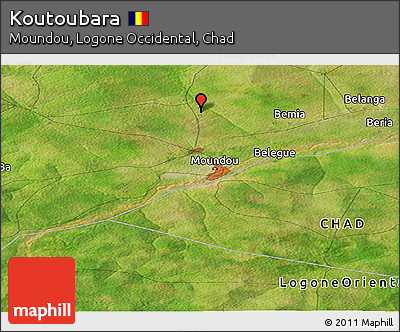 Satellite Panoramic Map of Koutoubara