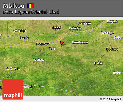 Satellite Panoramic Map of Mbikou