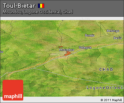 Satellite Panoramic Map of Toul-Bietar
