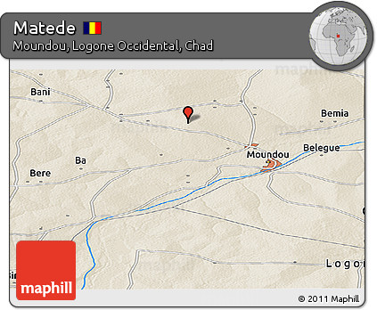 Shaded Relief Panoramic Map of Matede