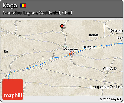 Shaded Relief Panoramic Map of Kaga
