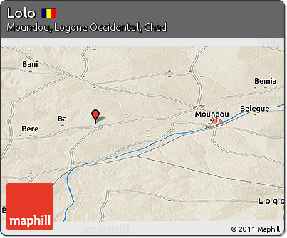 Shaded Relief Panoramic Map of Lolo