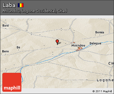 Shaded Relief Panoramic Map of Laba