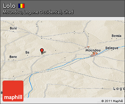Shaded Relief Panoramic Map of Lolo