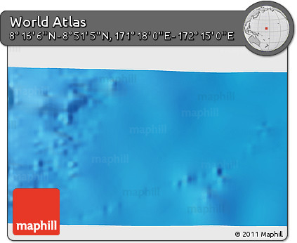 Physical 3D Map of the Area around 8° 33' 36" N, 171° 46' 30" E