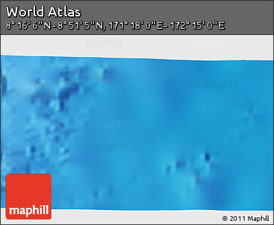 Physical 3D Map of the Area around 8° 33' 36" N, 171° 46' 30" E