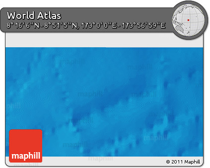 Physical 3D Map of the Area around 8° 33' 36" N, 173° 28' 29" E