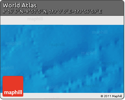 Physical 3D Map of the Area around 8° 33' 36" N, 173° 28' 29" E