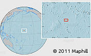 Gray Location Map of the area around 8° 33' 36" N, 174° 10' 30" W, hill shading