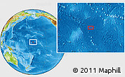 Physical Location Map of the area around 8° 33' 36" N, 174° 10' 30" W