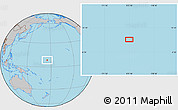 Gray Location Map of the area around 8° 33' 36" N, 175° 10' 30" E